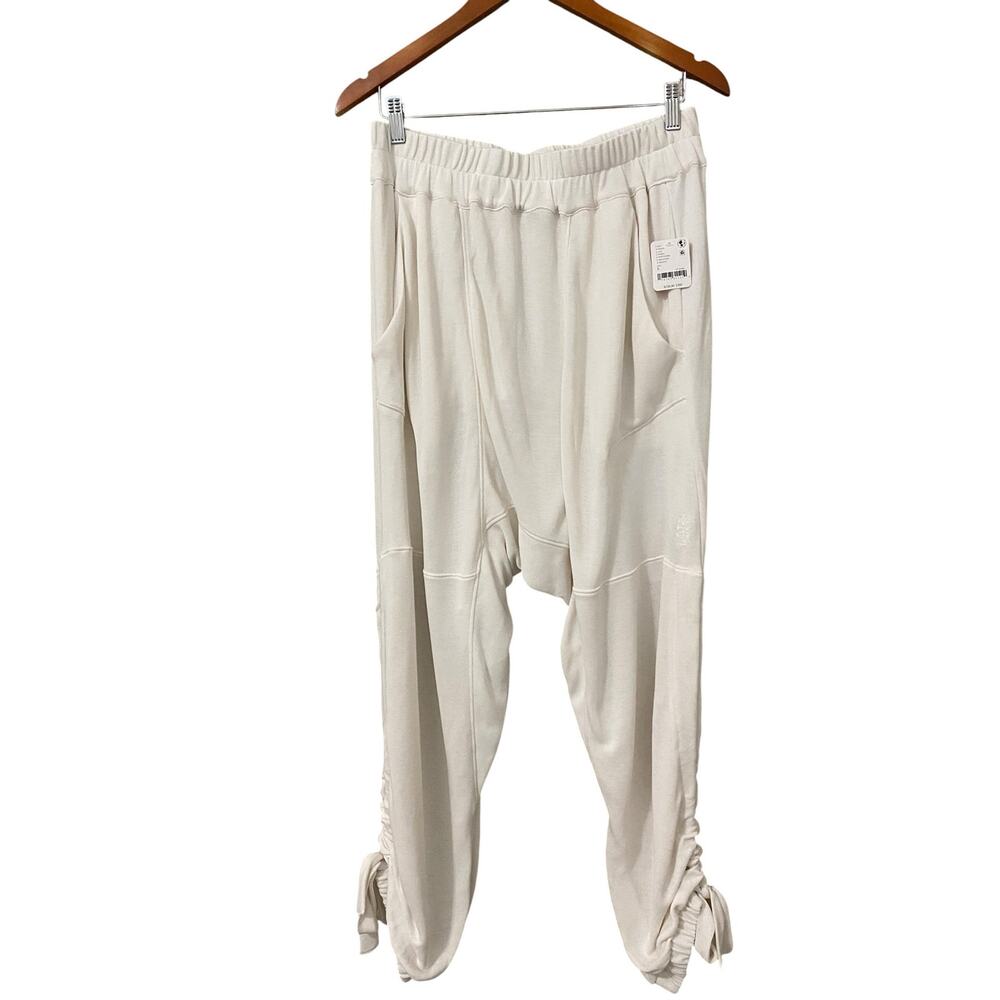 Free People FP Movement Pirouette Pant Large White Harem Baggy Sweatpant NEW NWT - Picture 12 of 12
